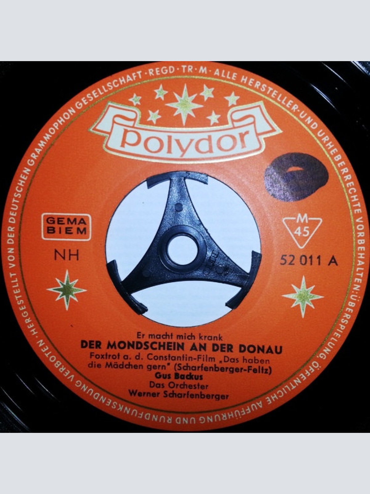 Vinyl / Gus Backus - Er Macht Mich Krank, Der Mondschein An Der Donau