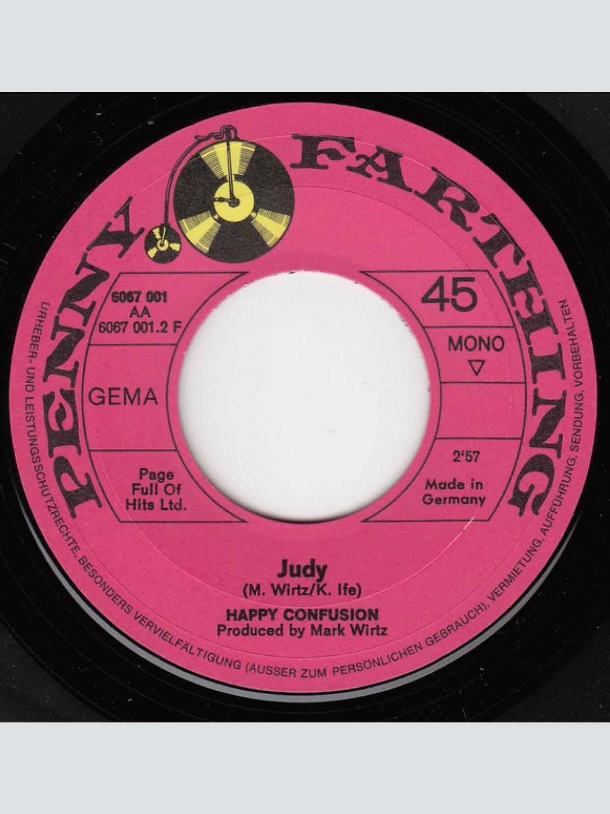 Vinyl / Happy Confusion - The Singer Sings His Song (And The Gambler Gambles On)