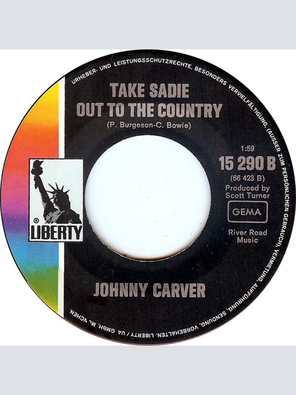 Vinyl / Johnny Carver - Willie And The Hand Jive / Take Sadie Out To The Country