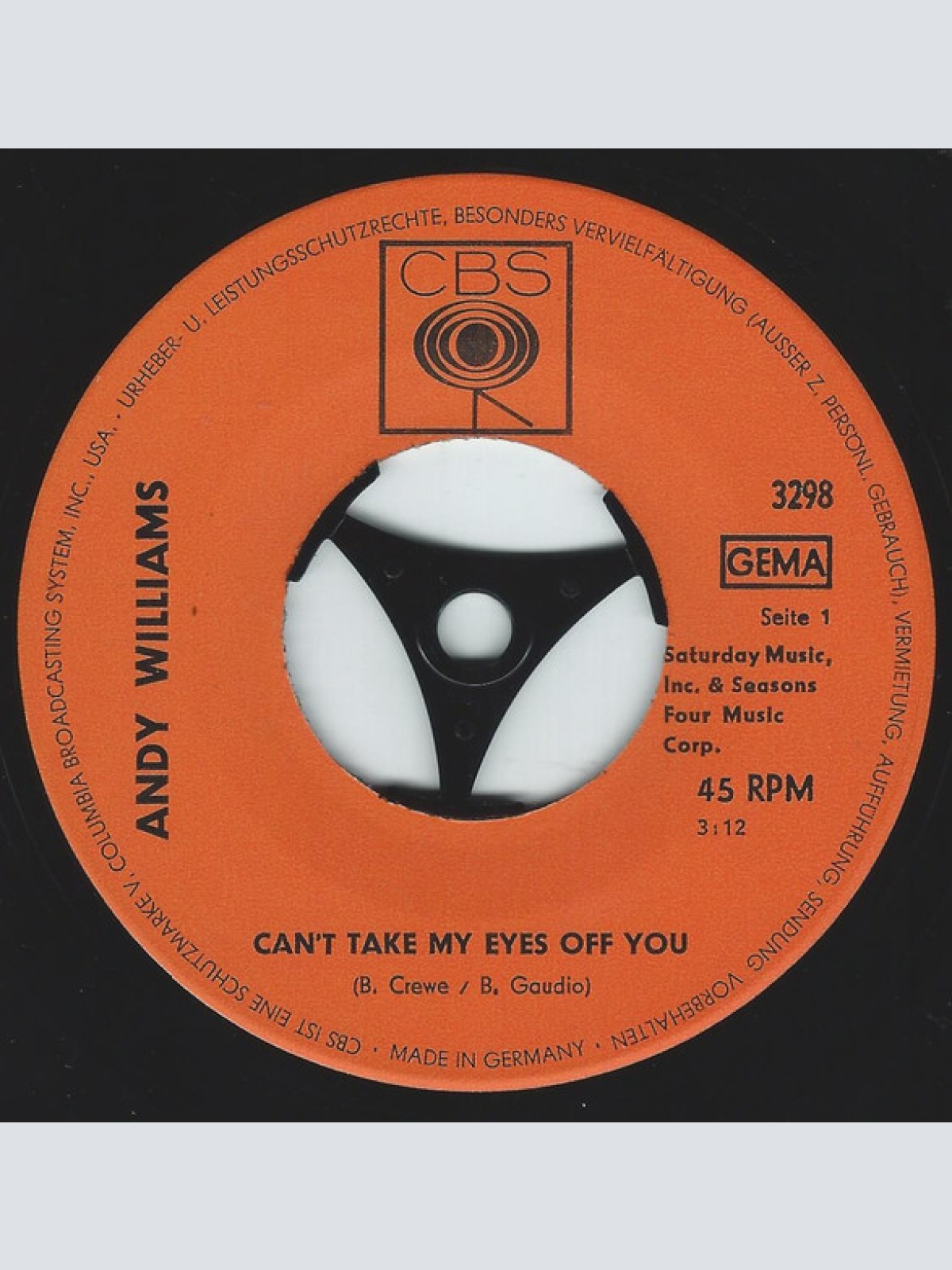 Vinyl / Andy Williams - Can't Take My Eyes Off You
