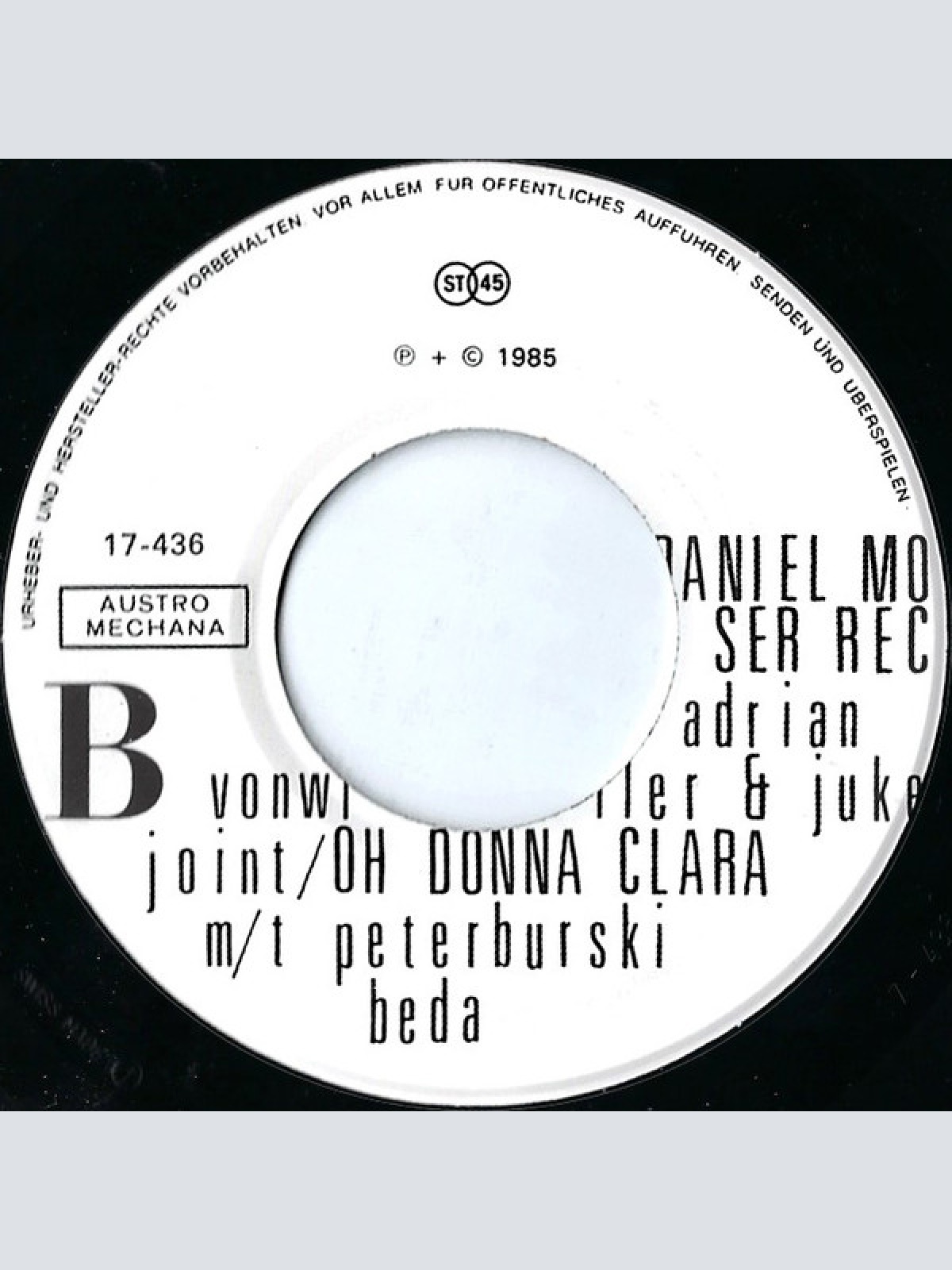 Vinyl / Adrian Vonwiller & Juke Joint* - Elisabeth