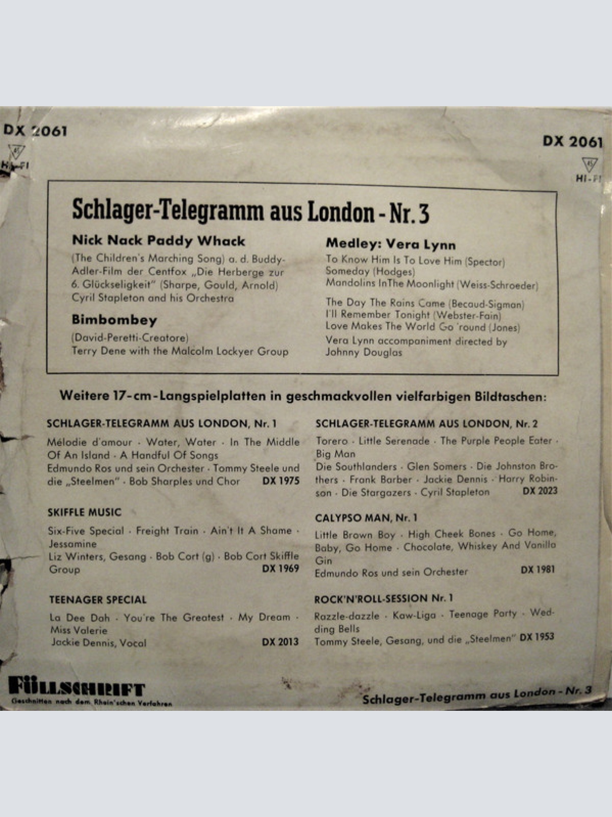 Vinyl / Various - Schlager-Telegramm Aus London - Nr. 3
