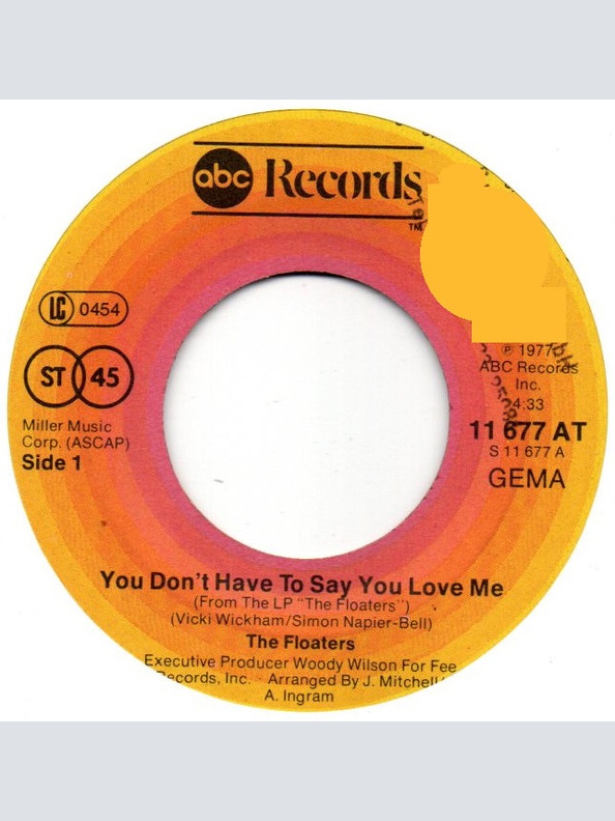 Vinyl / The Floaters - You Don't Have To Say You Love Me