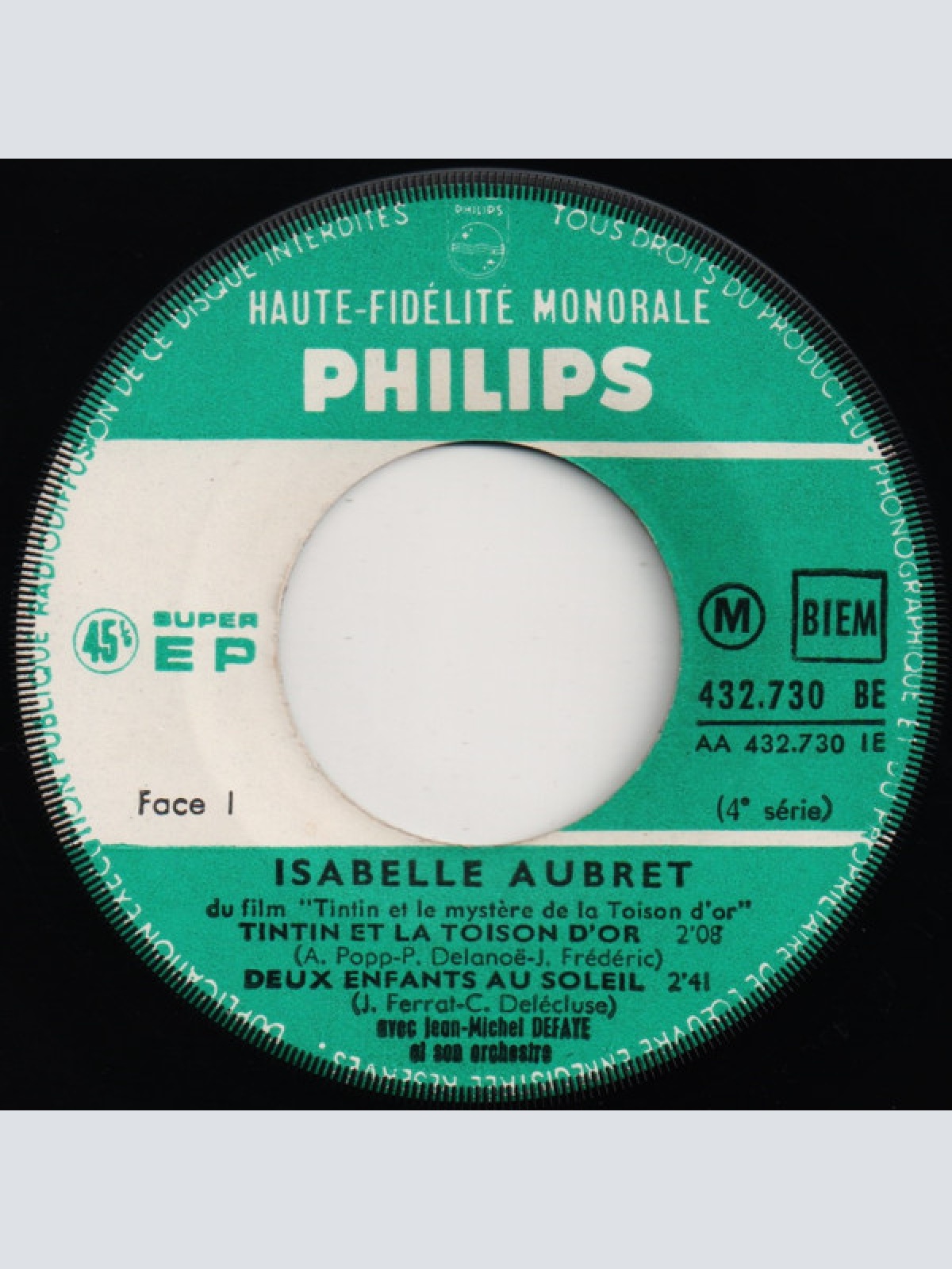 Vinyl / Isabelle Aubret - Tintin Et La Toison D'or (4ème Série)