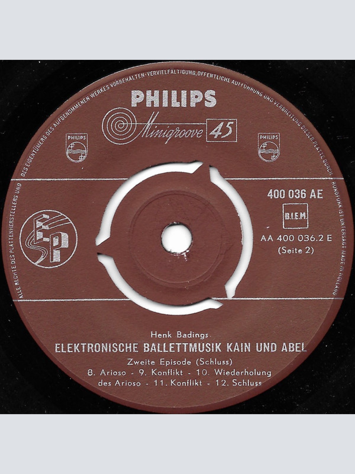 Vinyl / H. Badings* - Electronic Ballet Music "Cain And Abel"