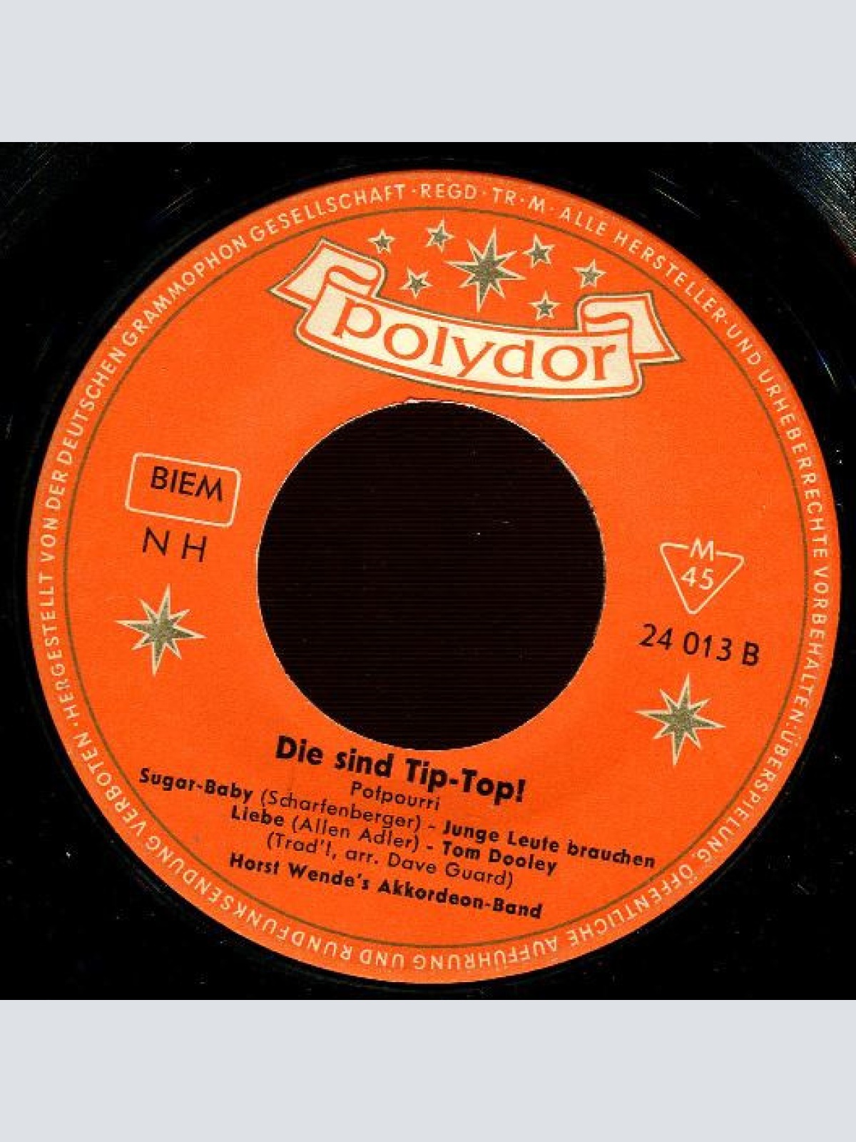 Vinyl / Horst Wende's Akkordeon-Band - Die Sind Tip-Top!