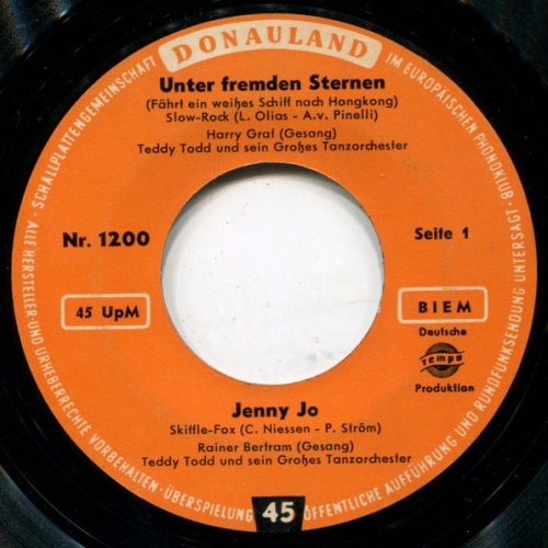 Vinyl / Harry Graf / Rainer Bertram / Gerd Fitz - Unter Fremden Sternen / Jenny Jo / Kriminal Tango / Gitarren Klingen Leise Durch Die Nacht