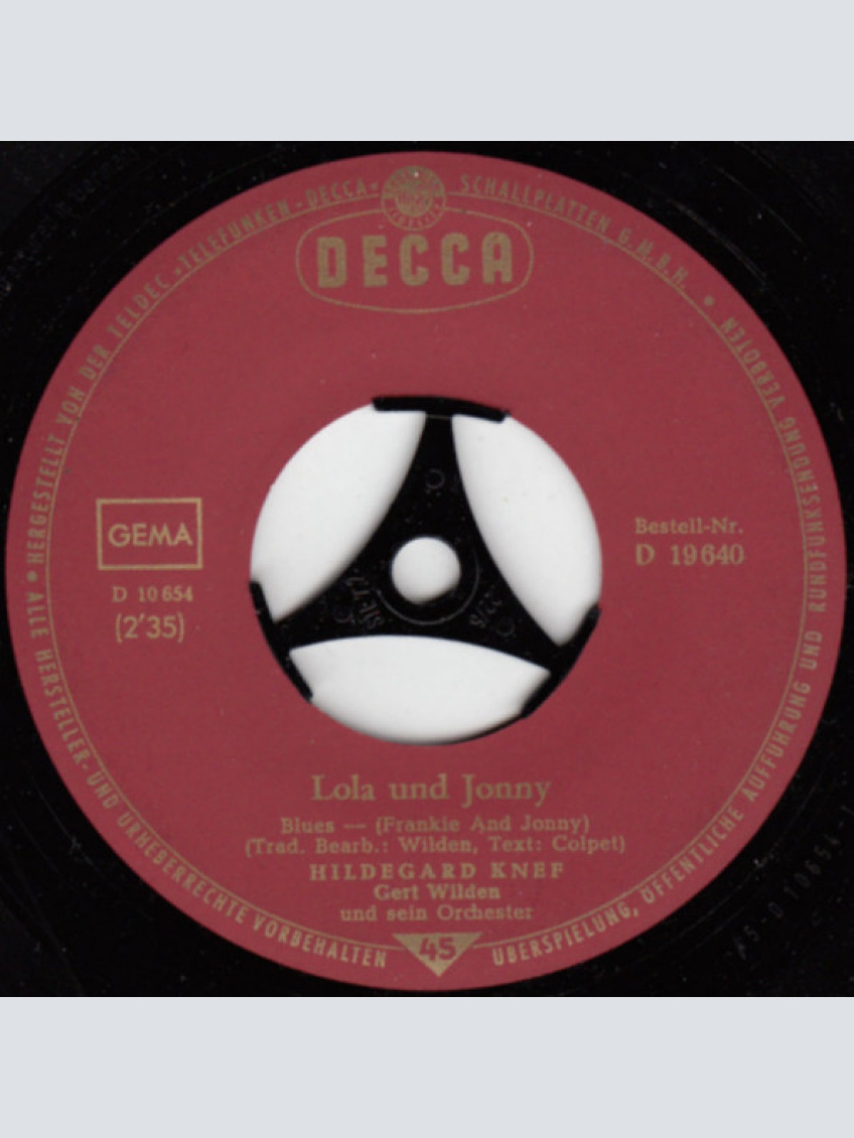Vinyl / Hildegard Knef - Lola Und Jonny