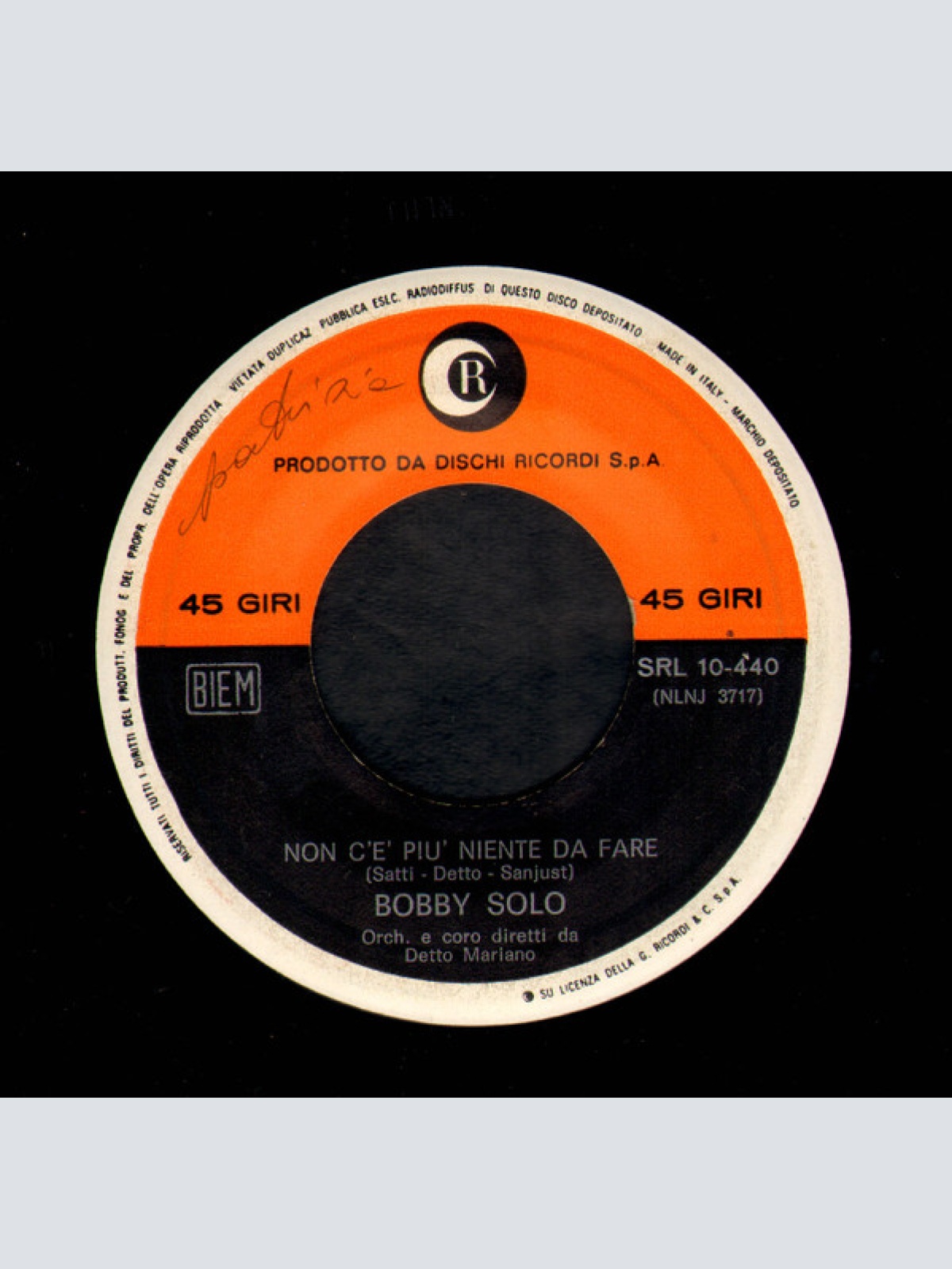 Vinyl / Bobby Solo - Non C'È Più Niente Da Fare