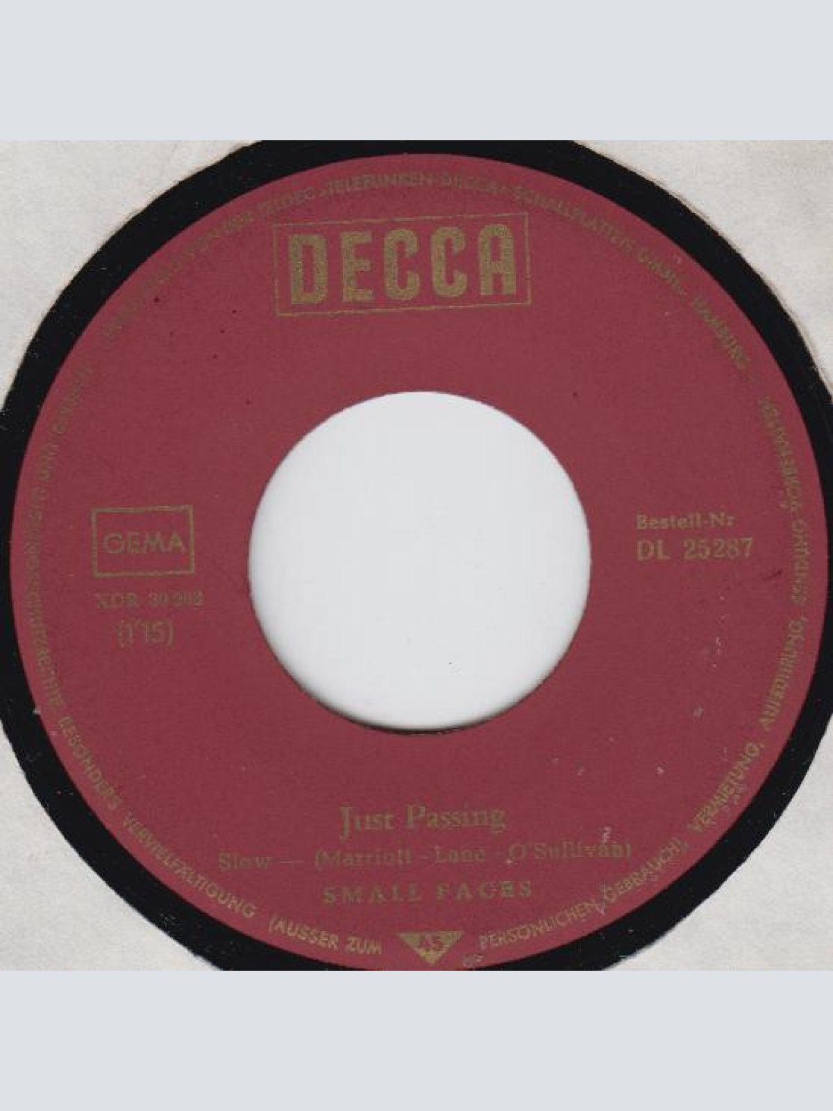 Vinyl / Small Faces - I Can't Make It