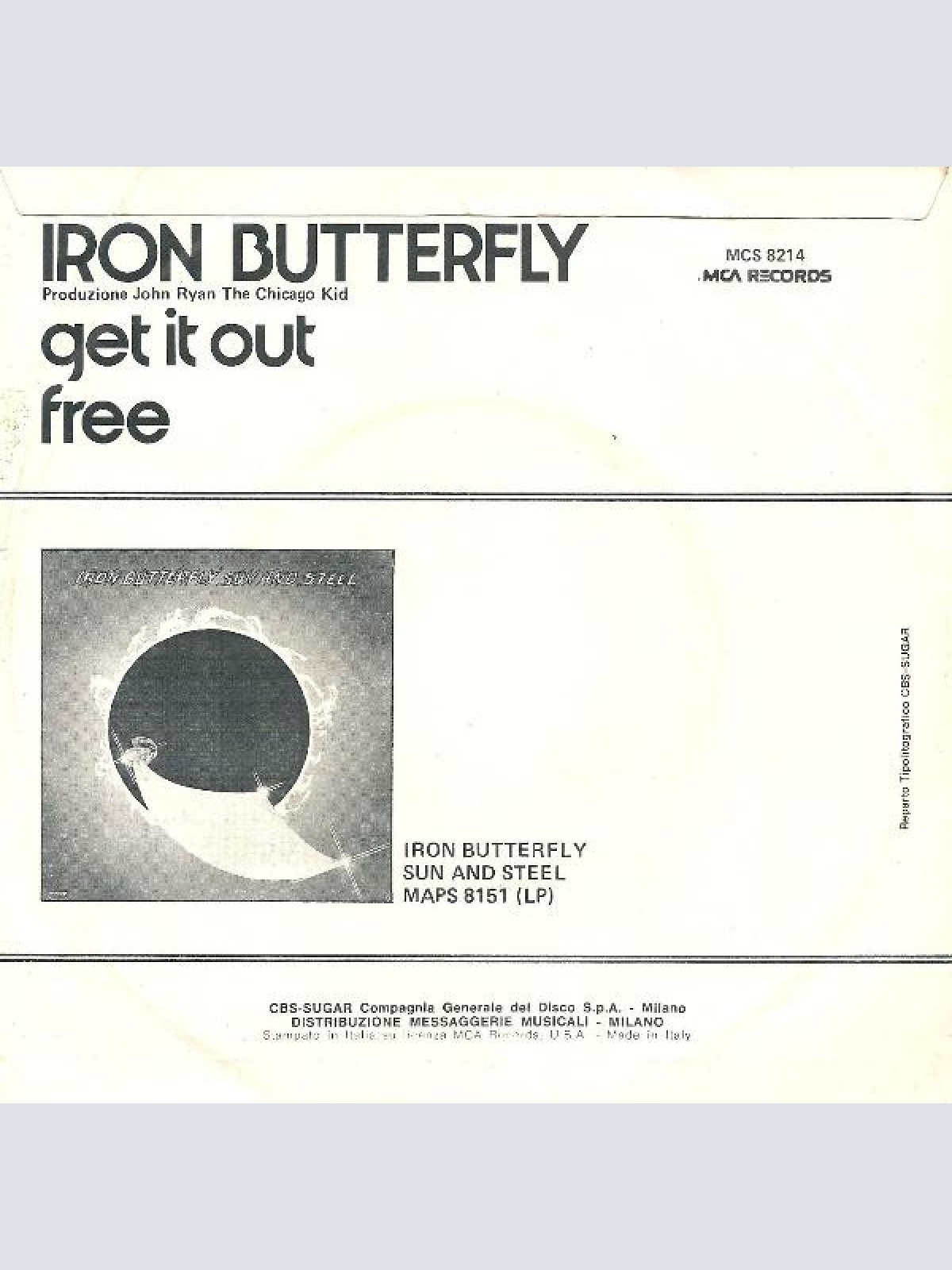 Vinyl / Iron Butterfly - Get It Out / Free