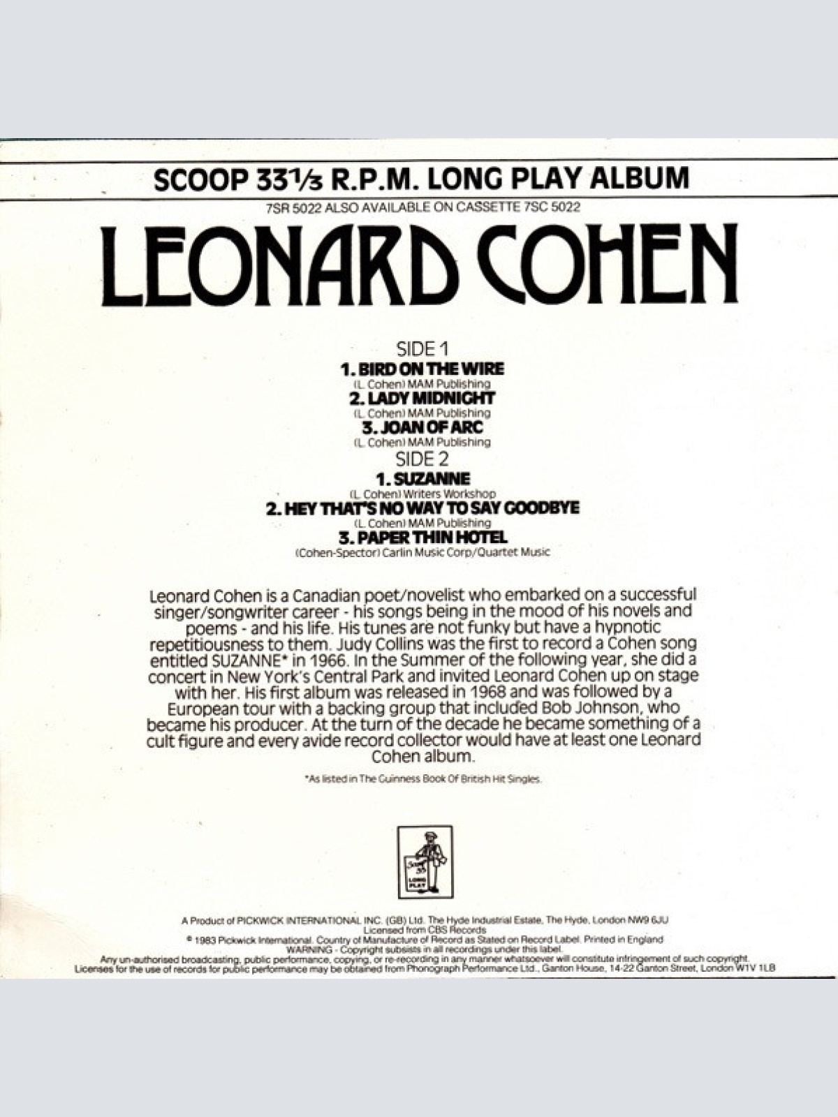 Vinyl / Leonard Cohen - Leonard Cohen