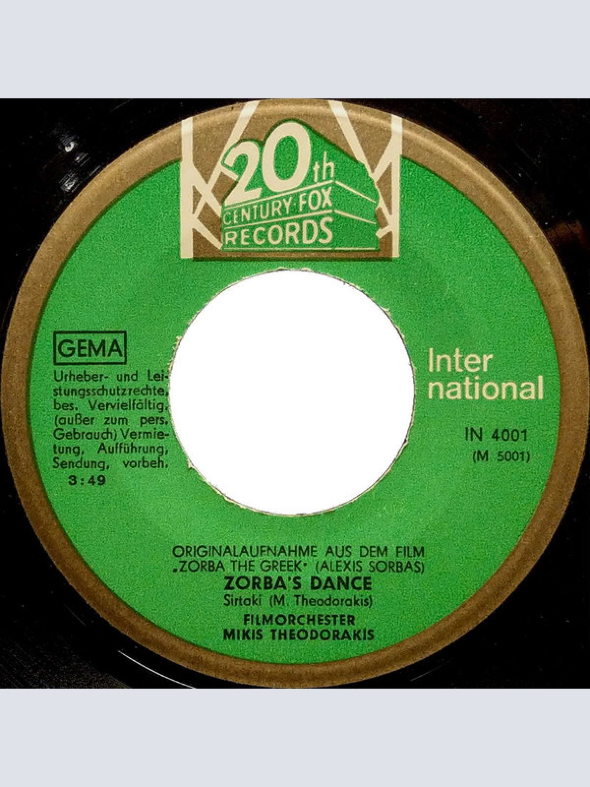 Vinyl / Filmorchester Mikis Theodorakis* /  Orchester Georg Kapojannis - Zorba's Dance / Sirtaki