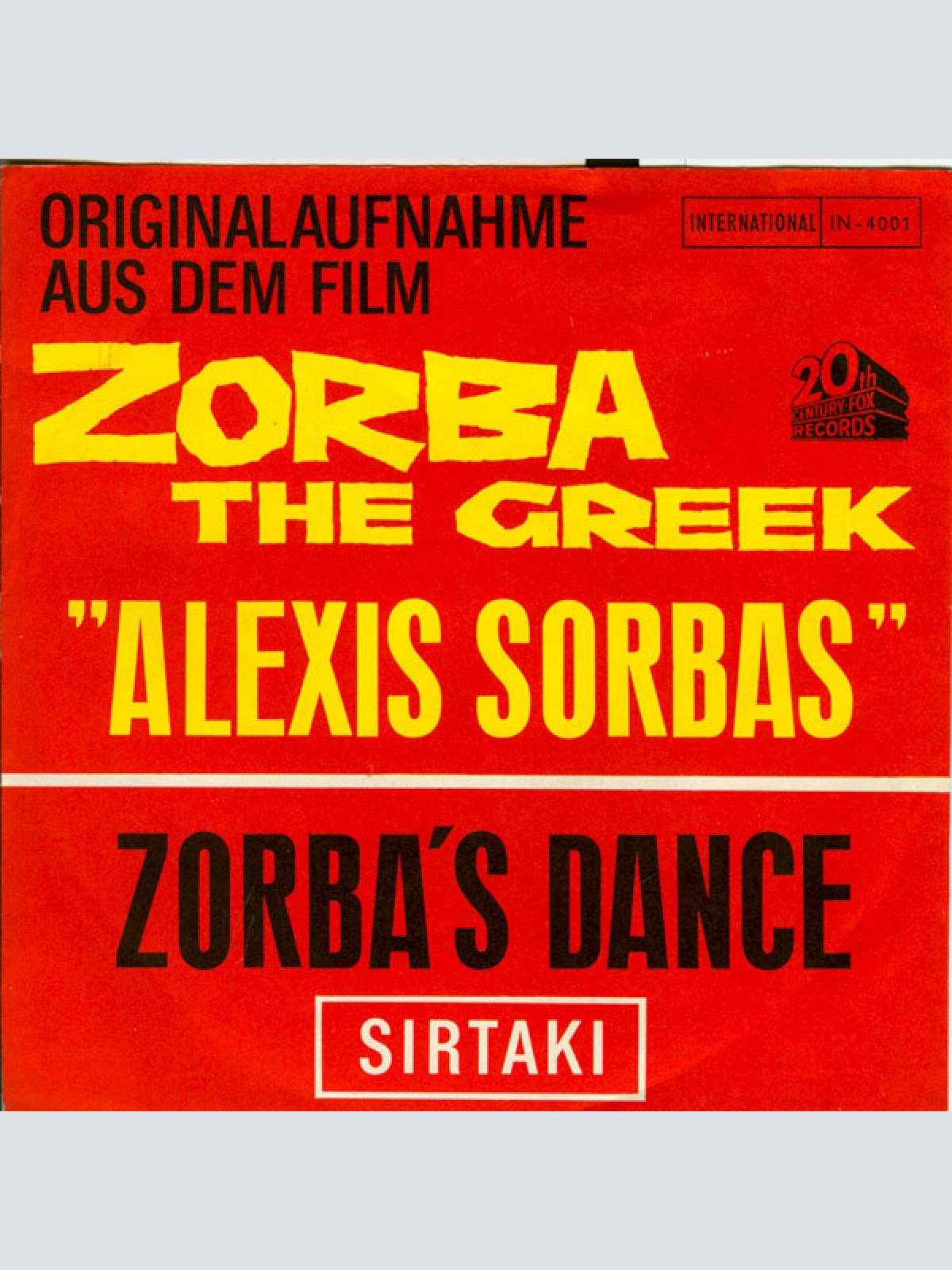 Vinyl / Filmorchester Mikis Theodorakis* /  Orchester Georg Kapojannis - Zorba's Dance / Sirtaki