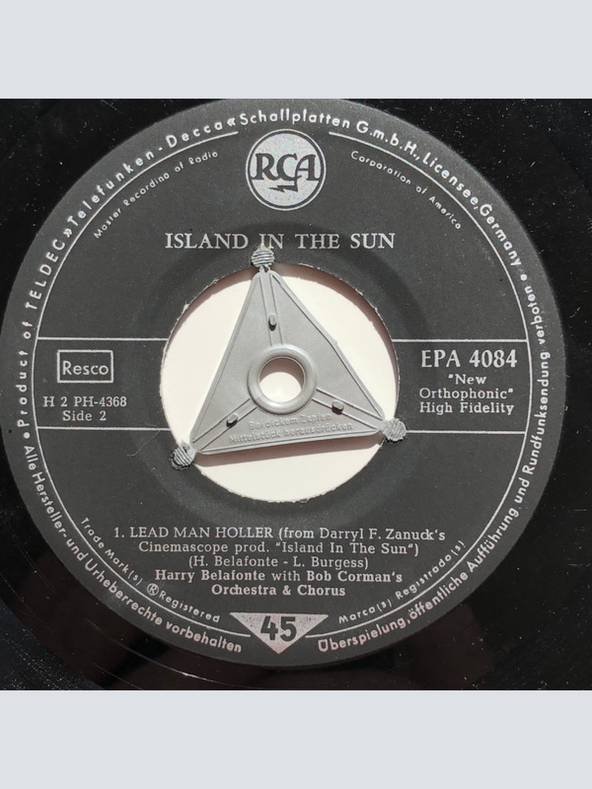 Vinyl / Harry Belafonte - Island In The Sun (Musik Aus Dem Centfox-Film "Heisse Erde")