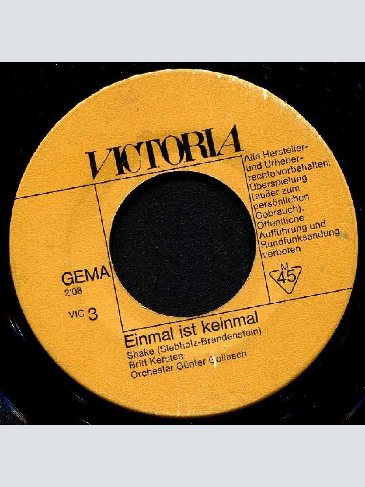 Vinyl / Britt Kersten - Einmal Ist Keinmal / So Geht's Nicht, Mein Boy