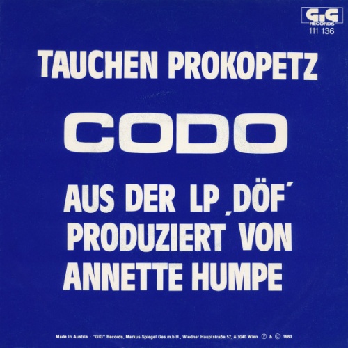 Vinyl / Tauchen Prokopetz* - Codo