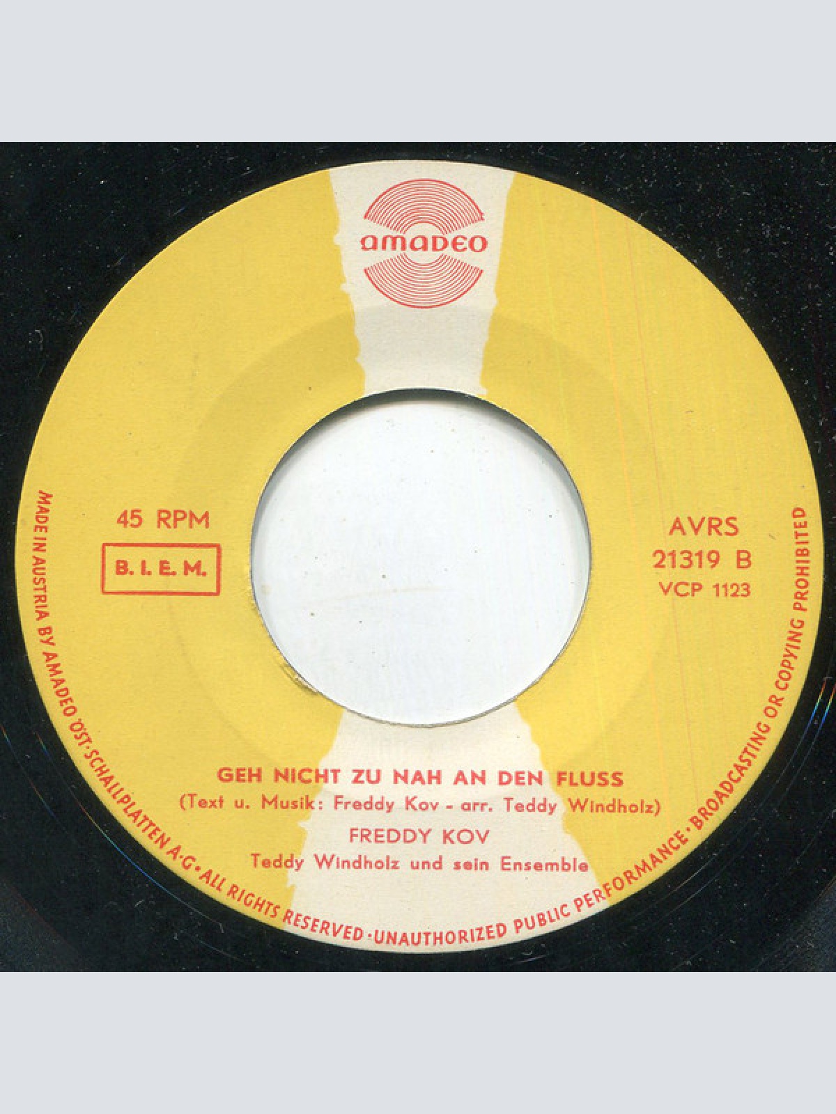 Vinyl / Freddy Kov - Wüstengrab / Geh' Nicht Zu Nah An Den Fluss