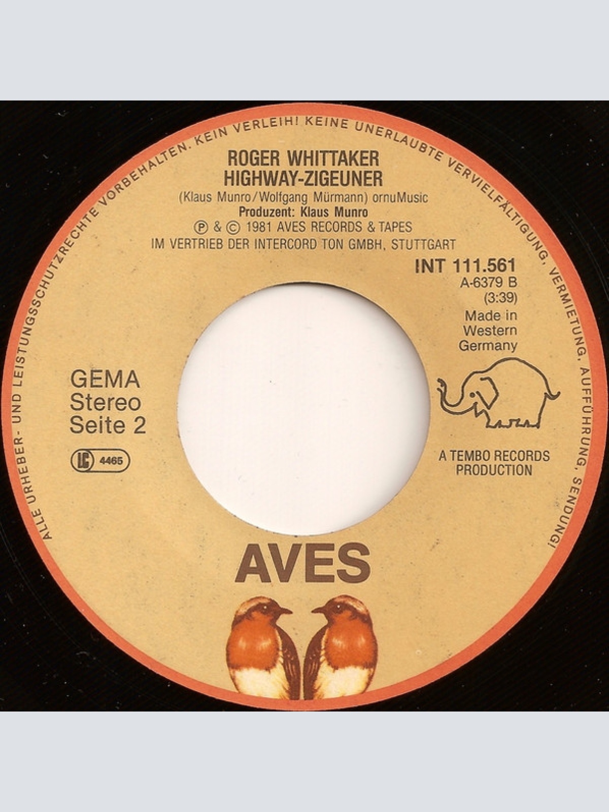 Vinyl / Roger Whittaker - Albany