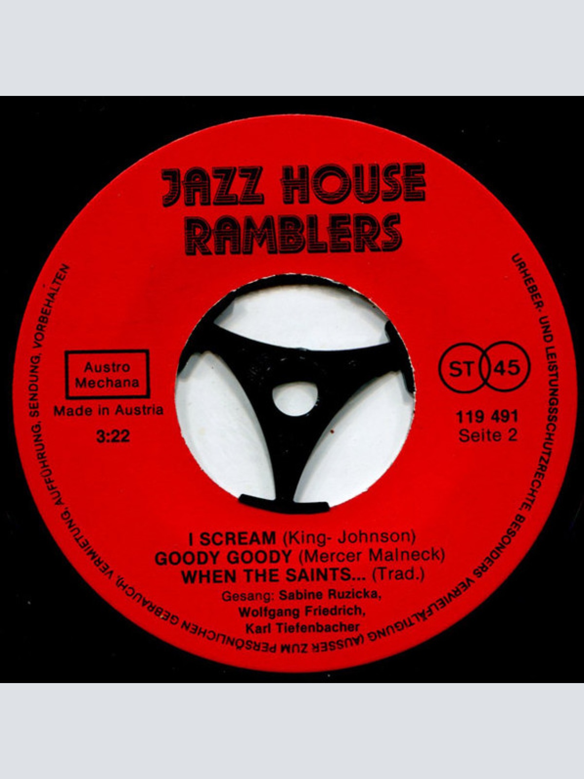 Vinyl / Jazz House Ramblers, Günther Schifter - Wagon-lits Blues