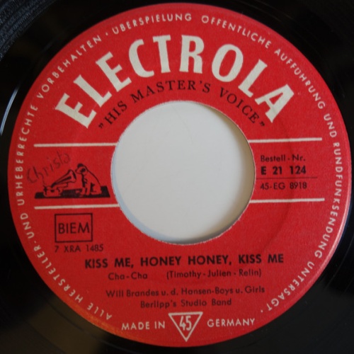 Vinyl / Will Brandes U. D. Hansen Boys & Girls*, Berlipp's Studio Band - Kiss Me, Honey Honey, Kiss Me