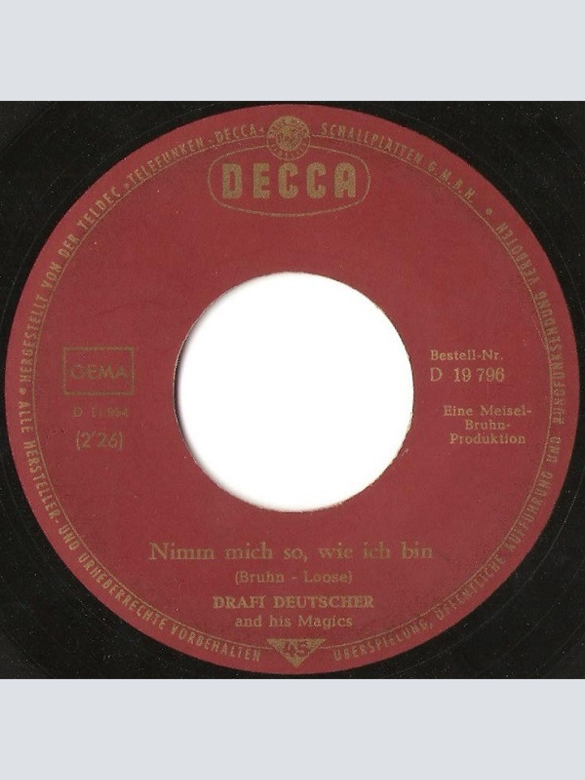 Vinyl / Drafi Deutscher And His Magics - Nimm Mich So, Wie Ich Bin