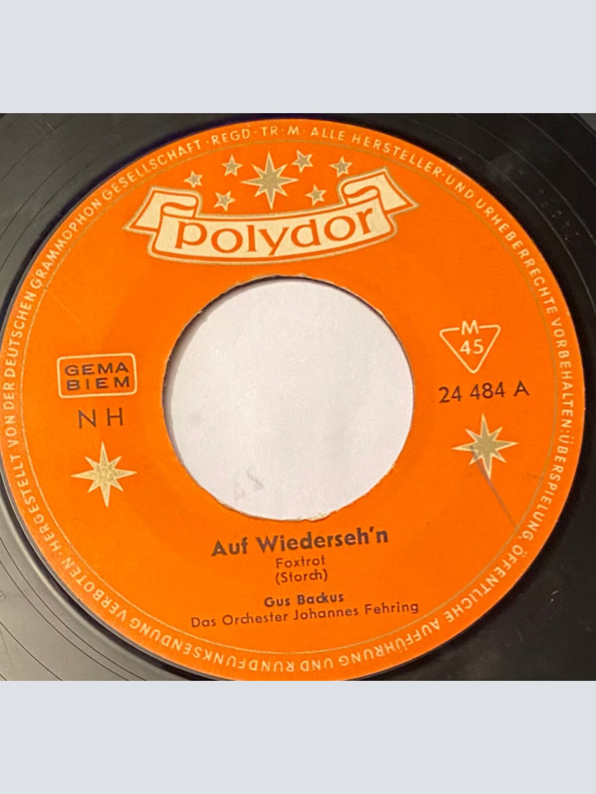 Vinyl / Gus Backus - Auf Wiederseh'n