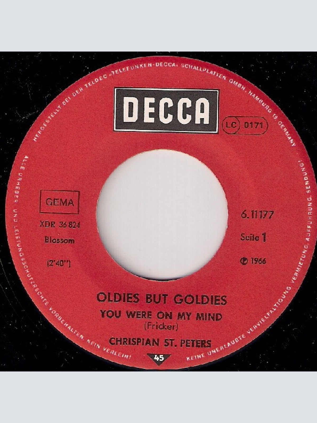 Vinyl / Chrispian St. Peters* - You Were On My Mind / Pied Piper
