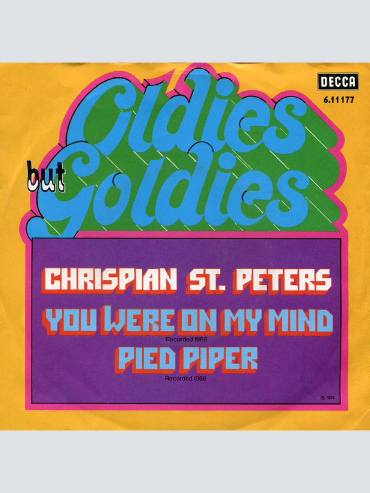 Vinyl / Chrispian St. Peters* - You Were On My Mind / Pied Piper