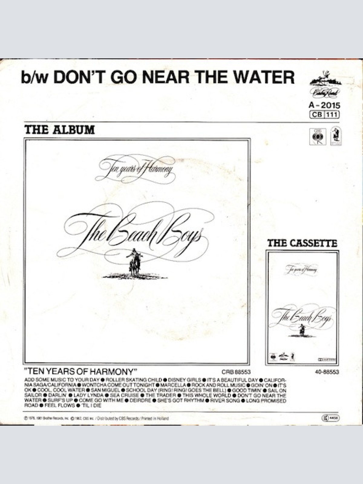 Vinyl / The Beach Boys - Come Go With Me