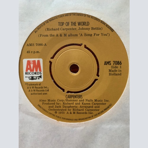Vinyl / Carpenters - Top Of The World / Your Wonderful Parade