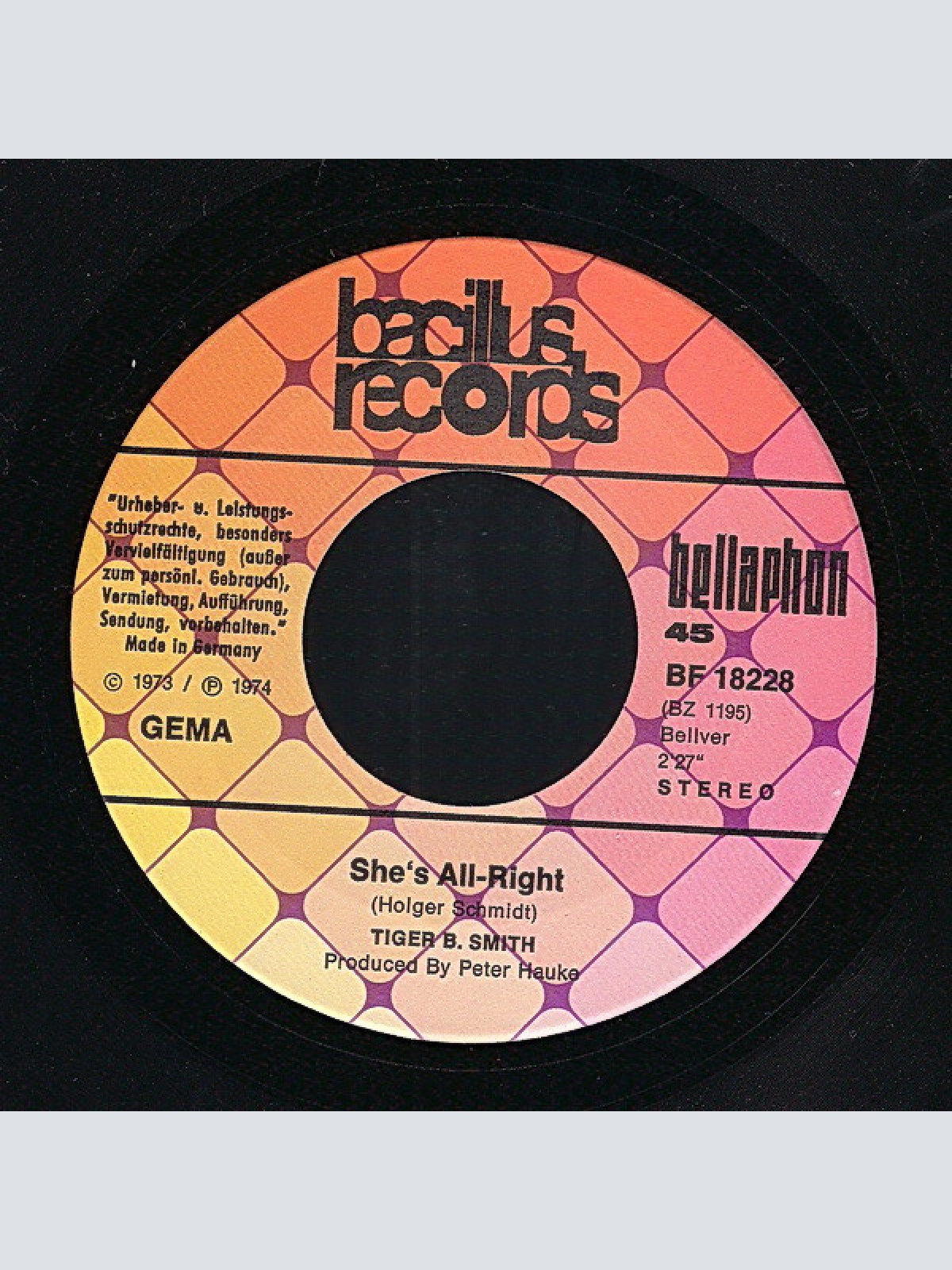 Vinyl / Tiger B. Smith - She's All-Right