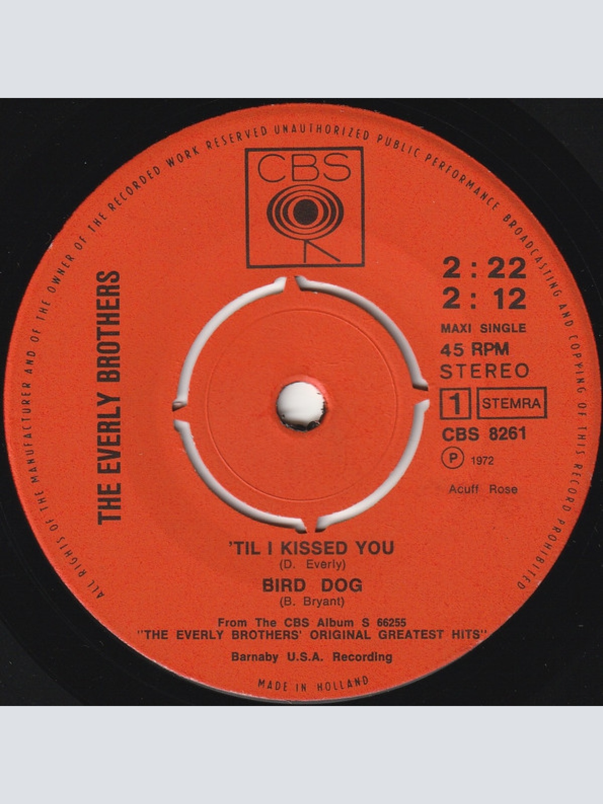 Vinyl / The Everly Brothers* - 'Til I Kissed You / Bird Dog