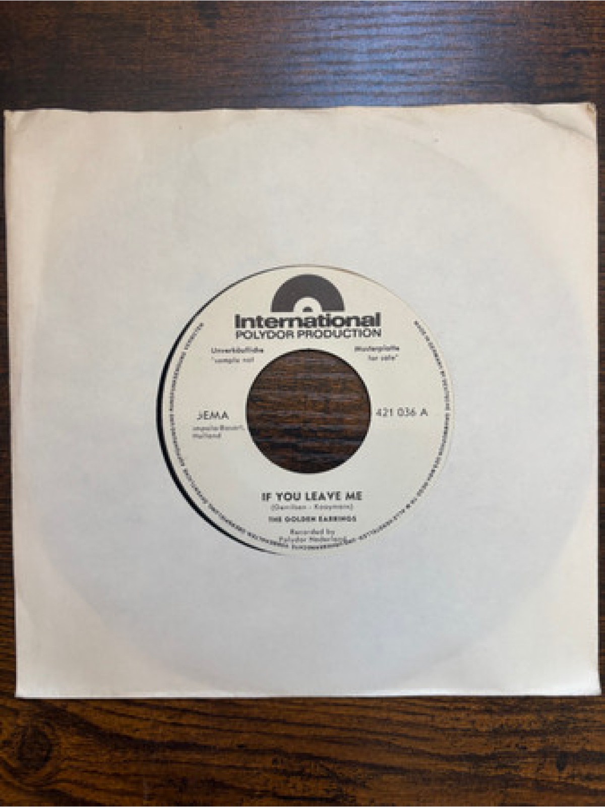 Vinyl / Golden Earring -  If You Leave Me / Waiting For You