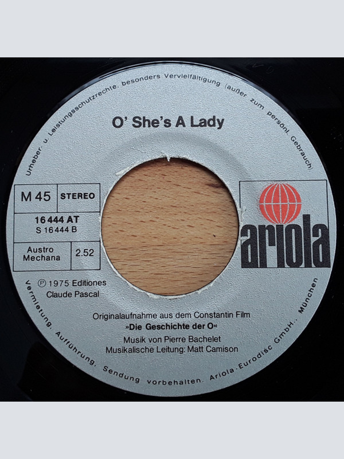 Vinyl / Pierre Bachelet - Geschichte Der O