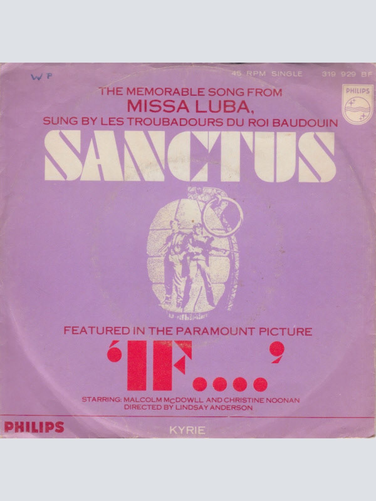 Vinyl / Les Troubadours Du Roi Baudouin - Sanctus (De La Bande Originale Du Film "If...")