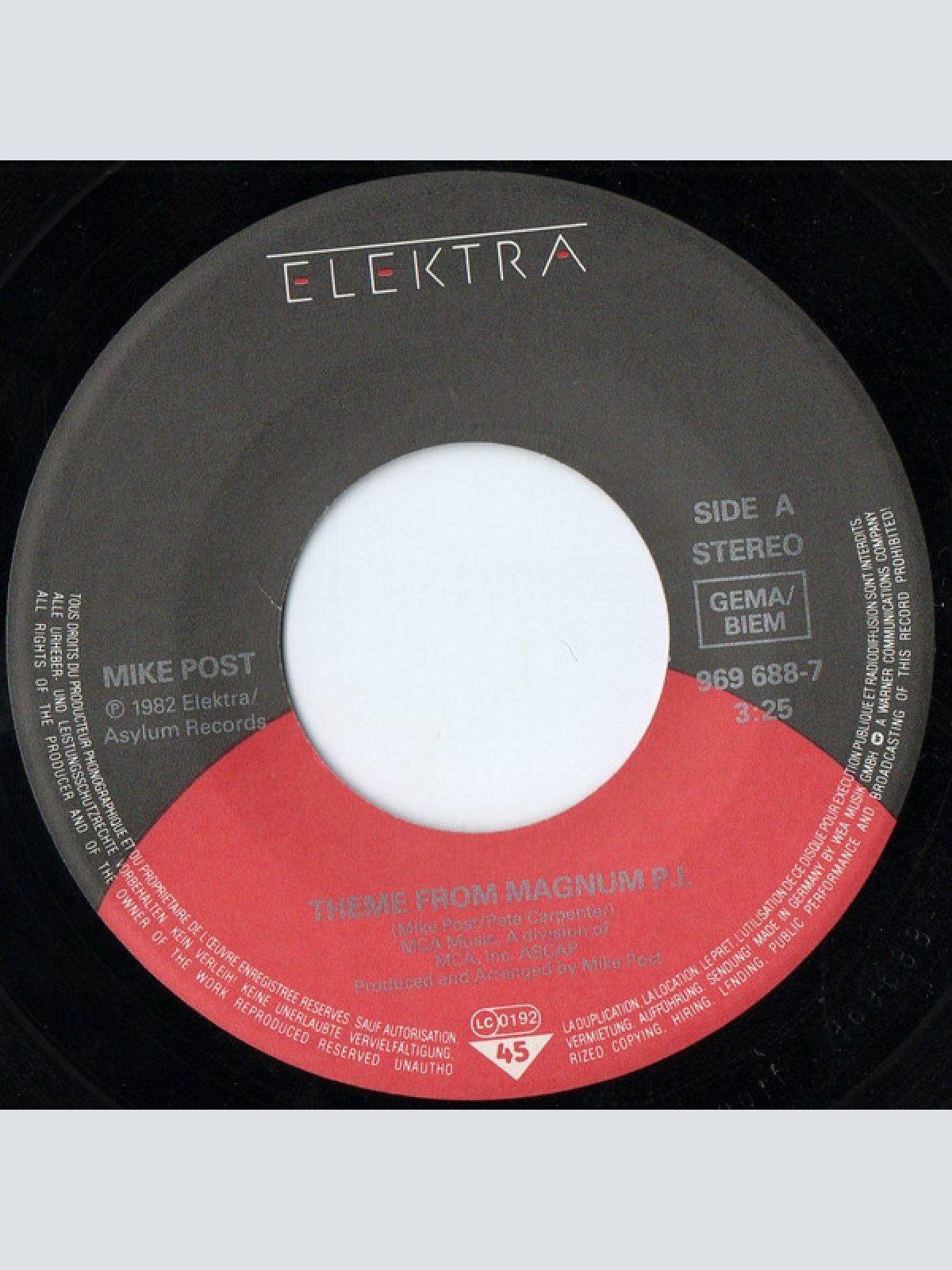 Vinyl / Mike Post - Original Titelmelodie Aus Der TV-Serie Magnum