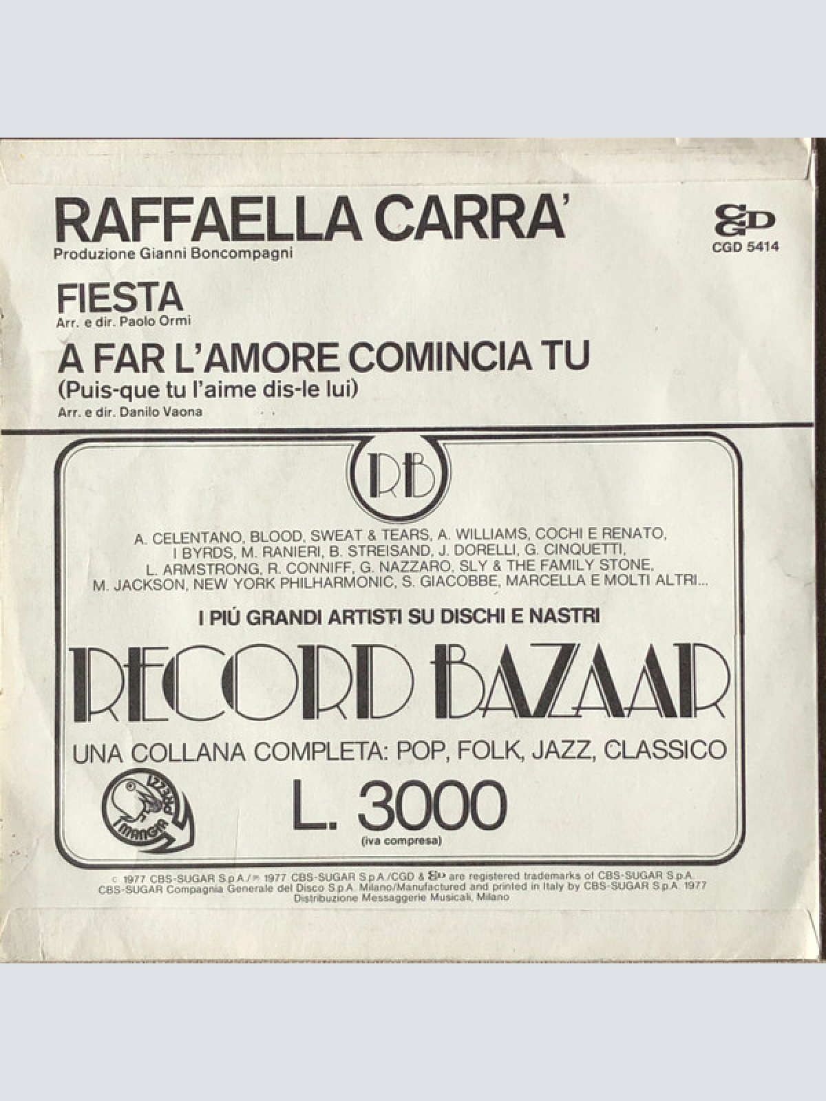 Vinyl / Raffaella Carrà - Fiesta