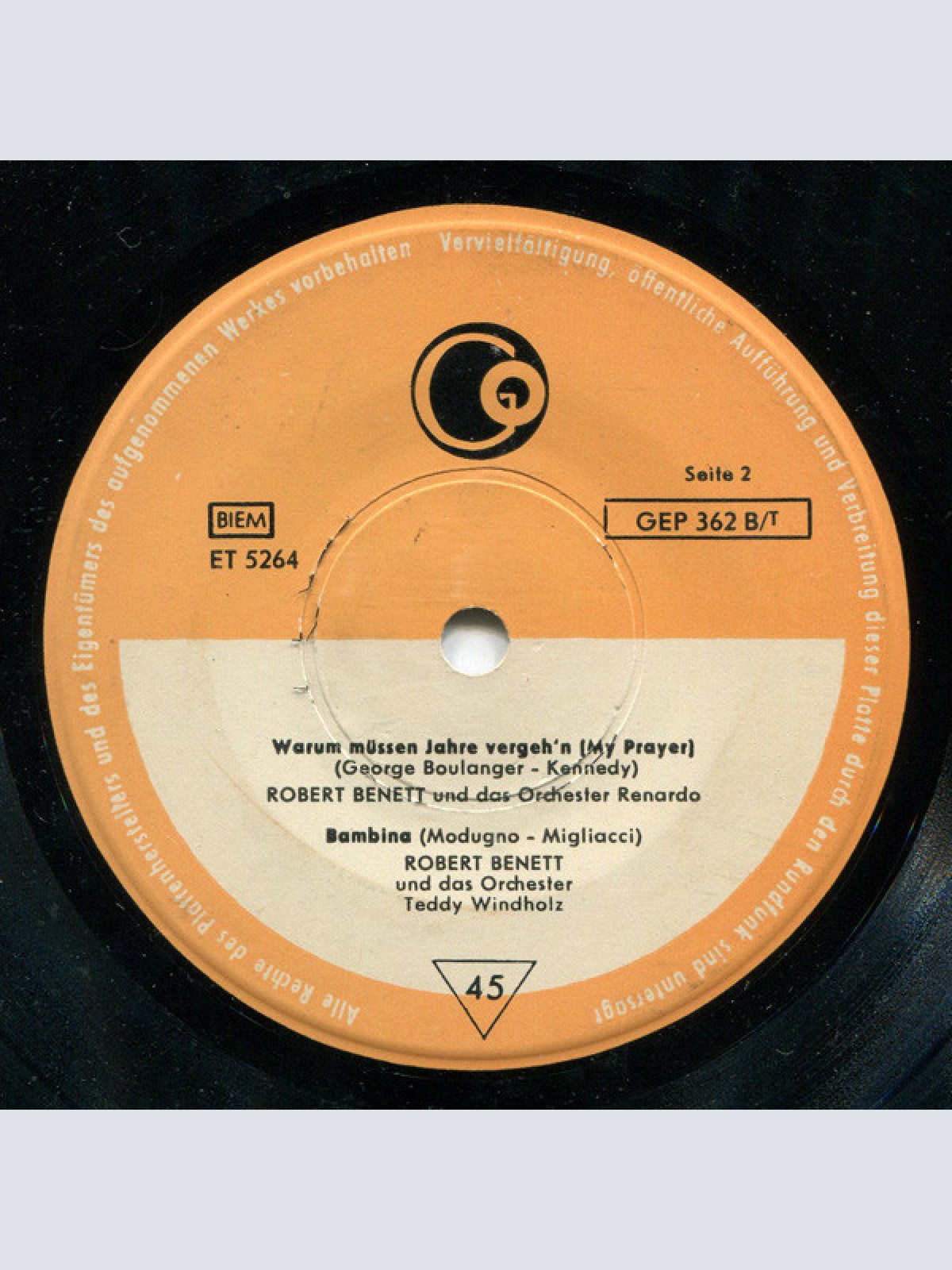 Vinyl / Orchester Teddy Windholz* / Robert Benett - Soul Along Silvery Moon / Joey's Song / Warum Müssen Jahre Vergeh'n / Bambina