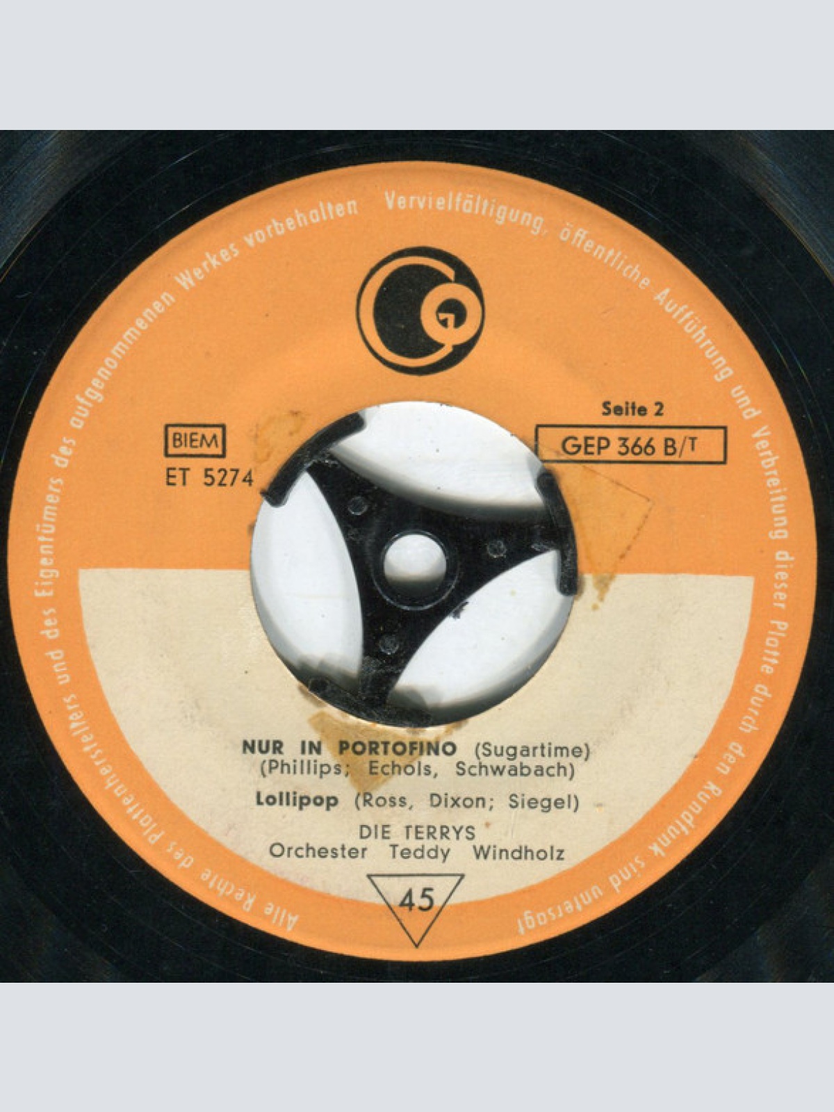 Vinyl / Die Terrys* - Patricia / Die Nacht Ist So Schön Für Die Liebe / Nur In Portofino / Lollipop