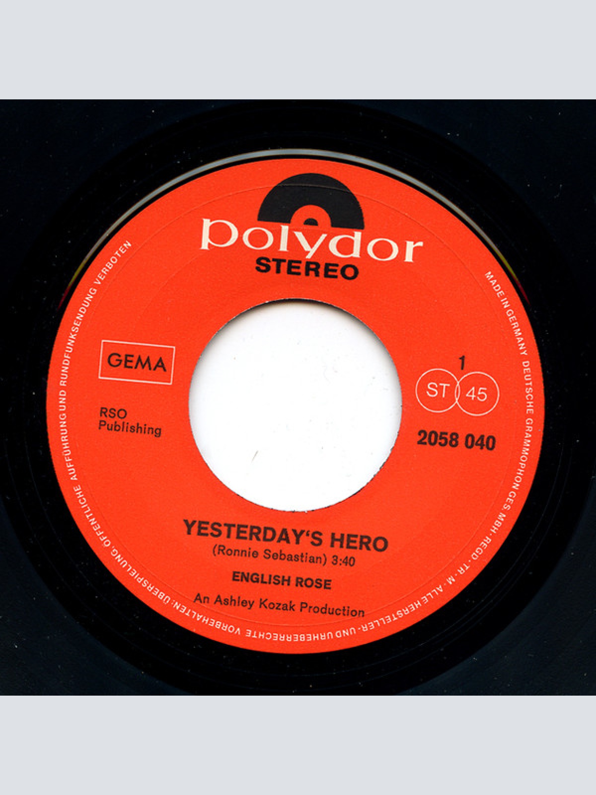 Vinyl / English Rose (2) - Yesterday's Hero