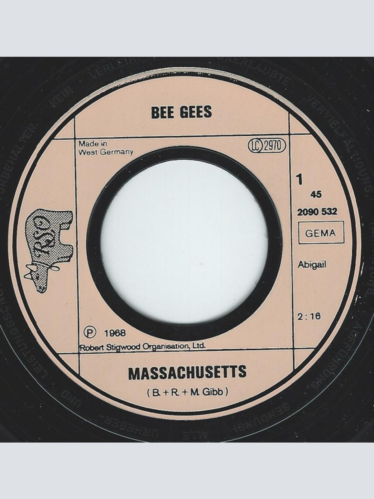 Vinyl / Bee Gees - Massachusetts / I've Gotta Get A Message To You