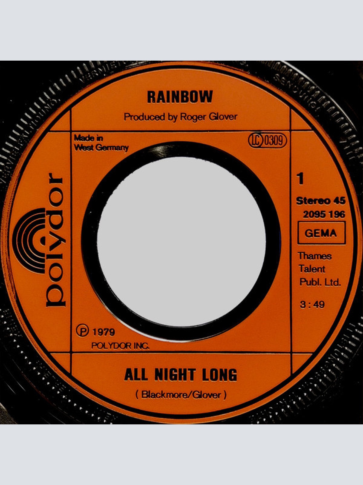 Vinyl / Rainbow - All Night Long