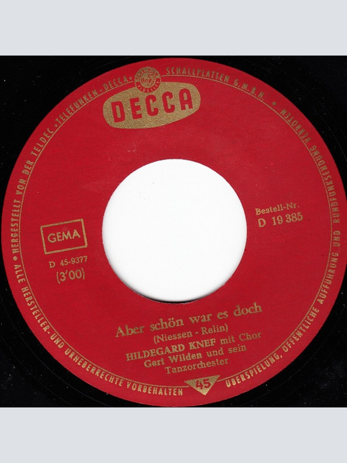 Vinyl / Hildegard Knef - Aber Schön War Es Doch