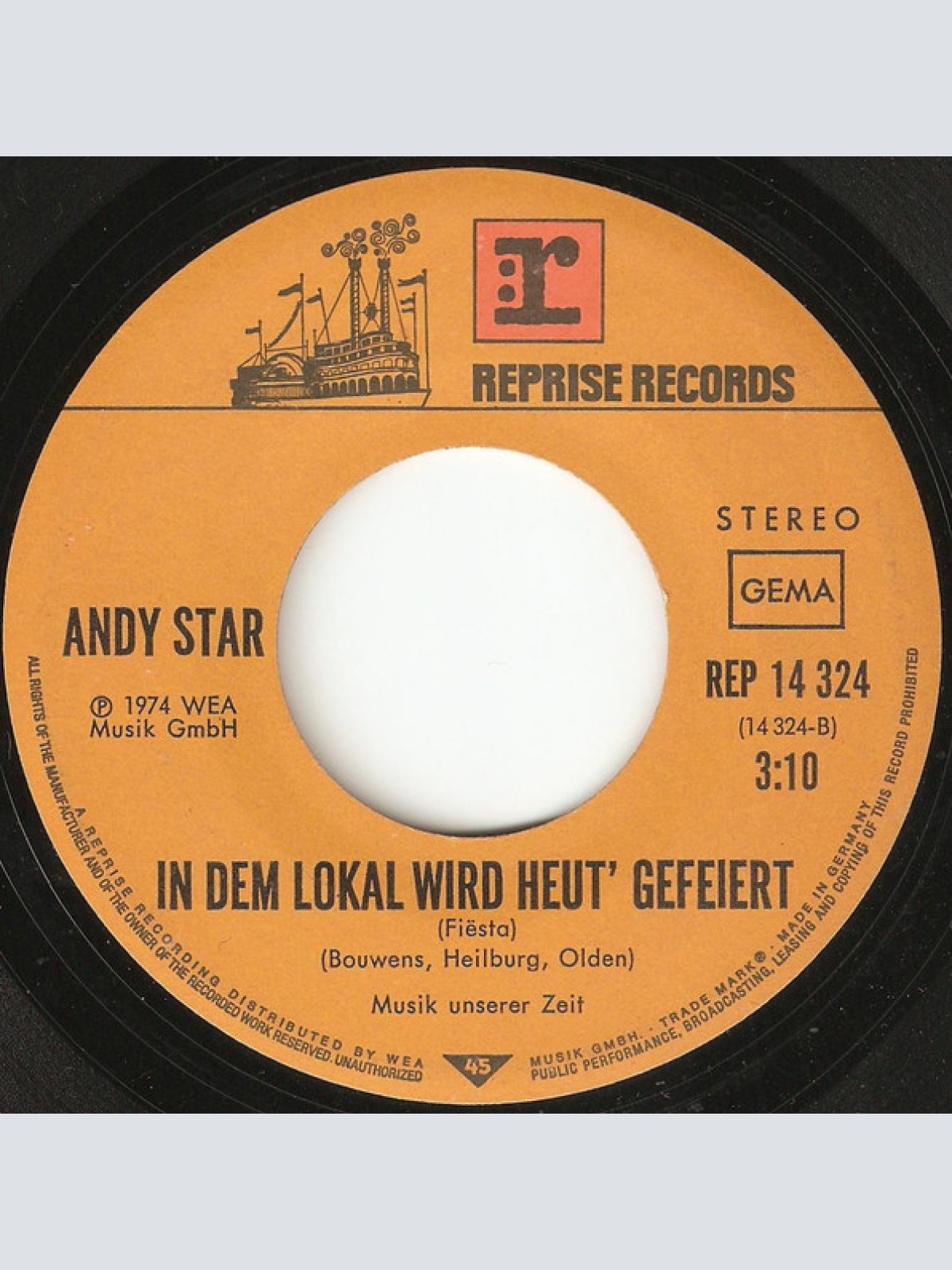 Vinyl / Andy Star - Was Du Willst / In Dem Lokal Wird Heut' Gefeiert (Fiësta)