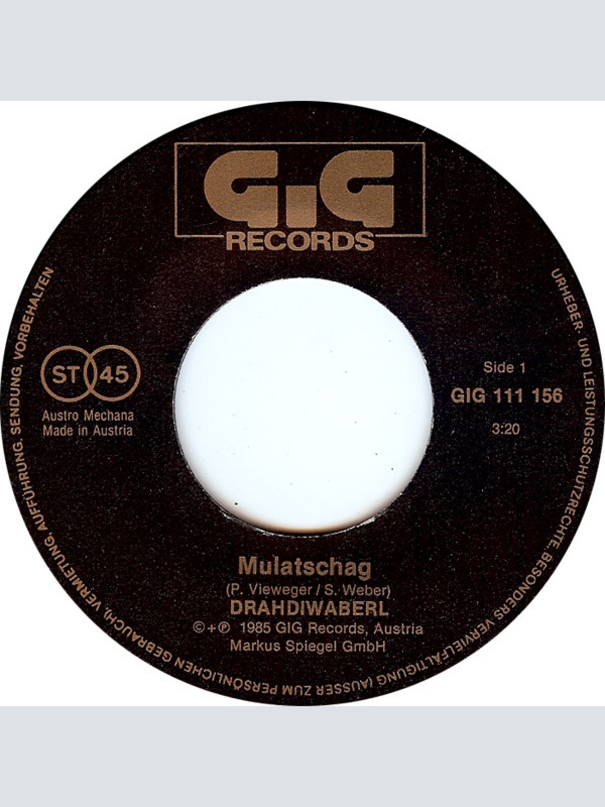 Vinyl / Drahdiwaberl - Mulatschag