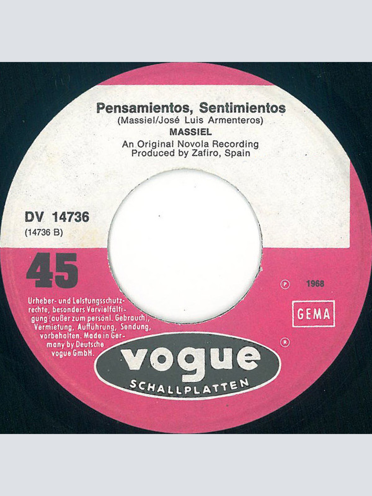 Vinyl / Massiel - La, La, La