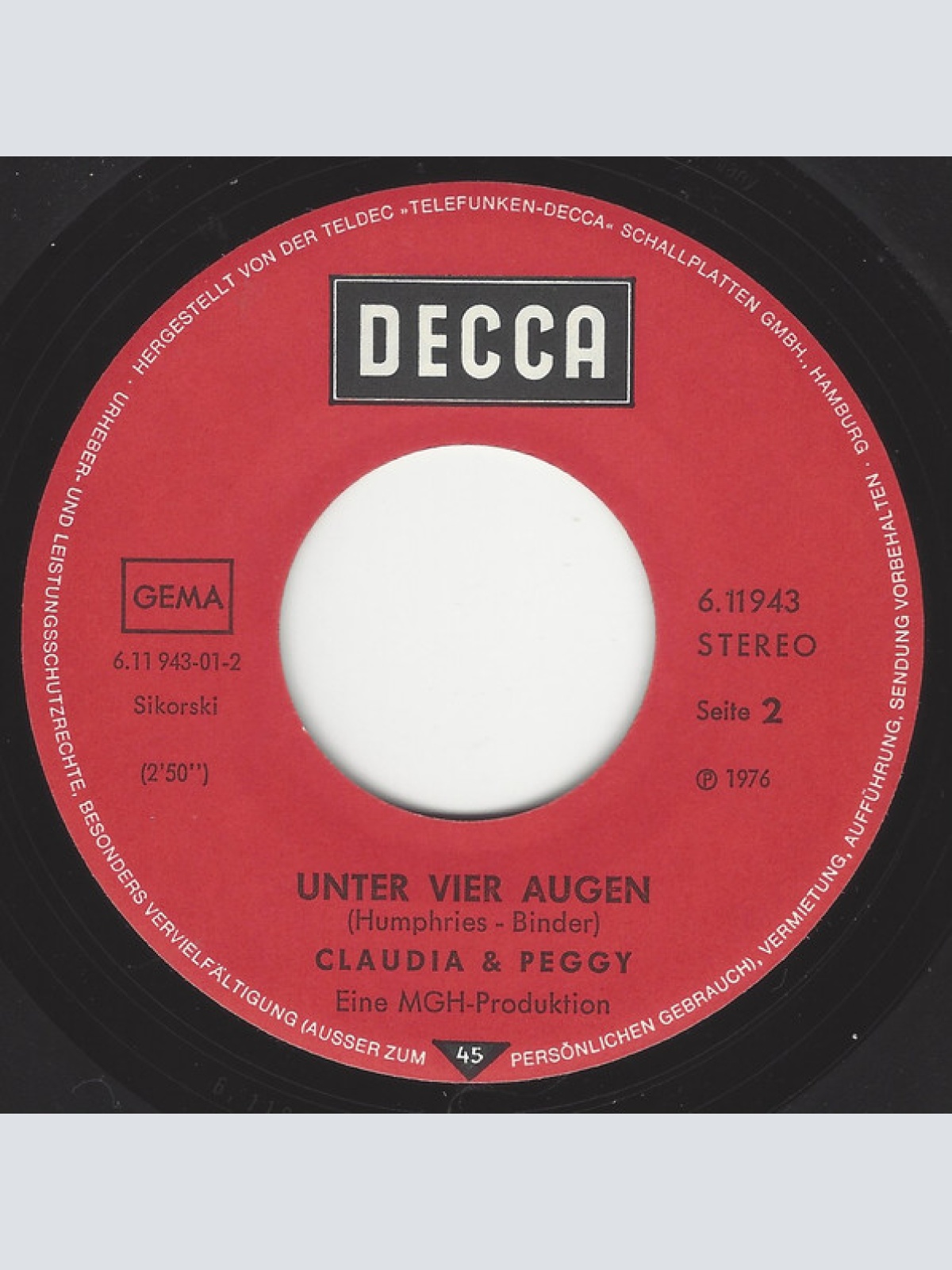 Vinyl / Claudia & Peggy - El Gitan (Lailola)