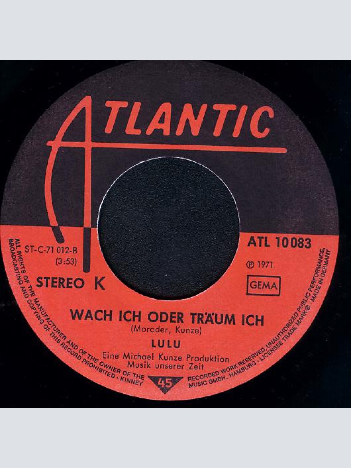 Vinyl / Lulu - Ich Brauche Deine Liebe / Wach' Ich Oder Träum' Ich