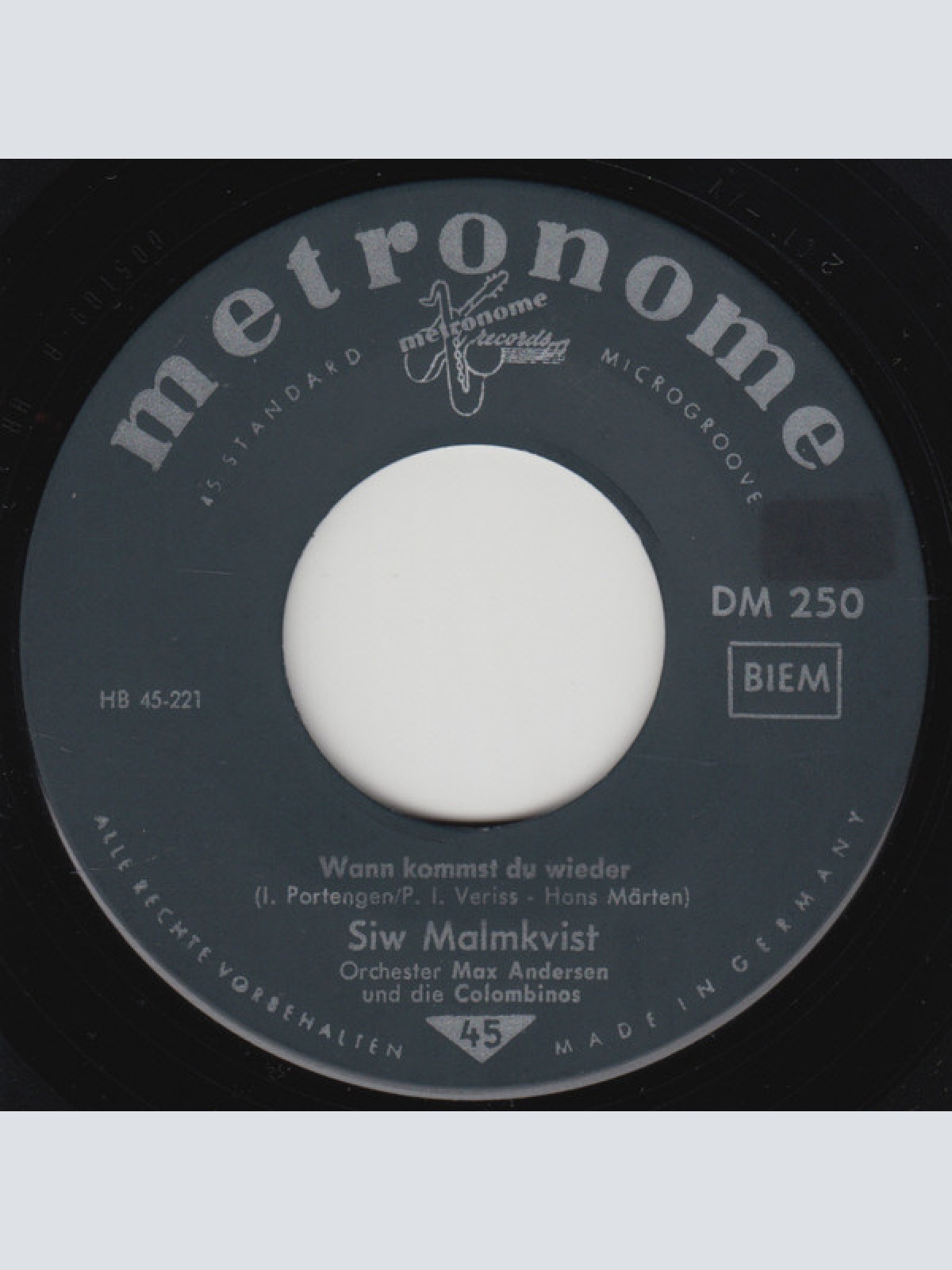Vinyl / Siw Malmkvist - Danke Für Die Blumen / Wann Kommst Du Wieder